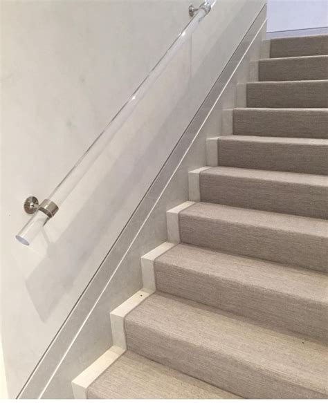 Lucite Railing Basement Remodeling Stairs Design Interior Stairway