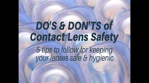 Dos And Donts For Contact Lens Safety Youtube