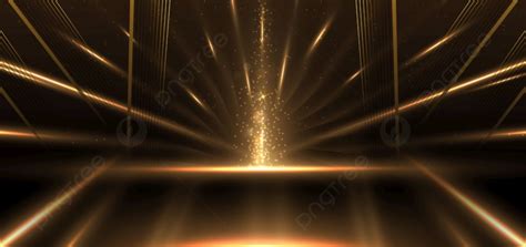 Abstract Elegant Gold Glowing With Lighting Effect Sparkle On Black