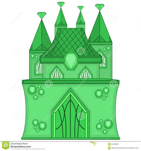 Wonderful Emerald Castle Stock Vector Illustration Of