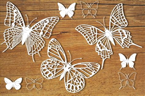 Butterflies Set 4 Svg Files For Silhouette And Cricut