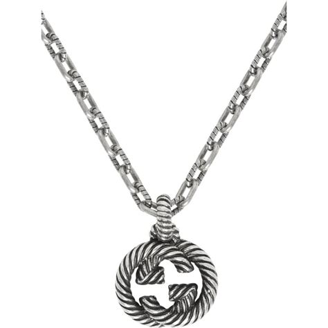 Gucci Silver Interlocking G Chain Necklace In Metallic For Men Lyst