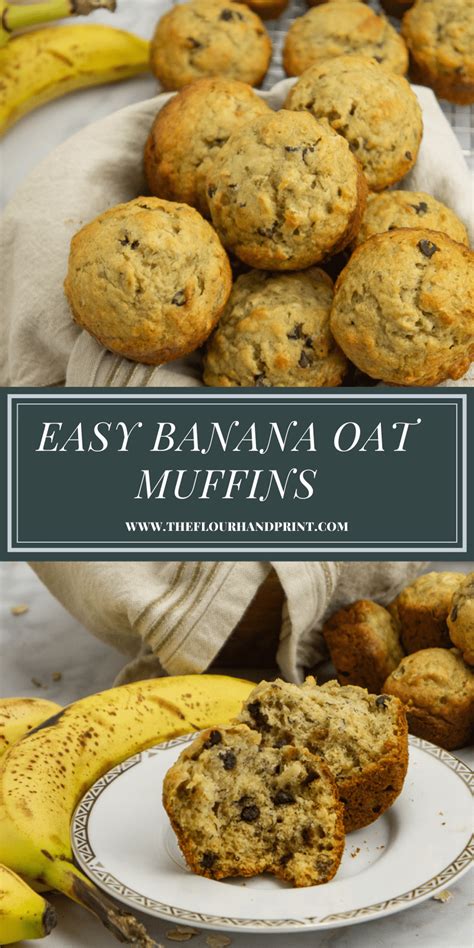 Banana Oat Chocolate Chip Muffins The Flour Handprint