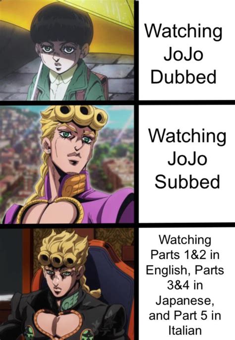 If Only There Was An Italian Dub Rshitpostcrusaders Jojos