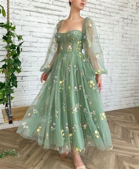 green corset dress prom dress cottagecore dress fairy tale etsy
