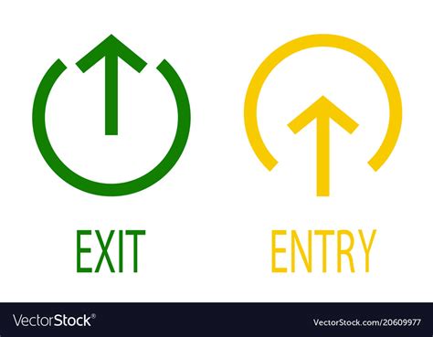 Sign Entry And Exit Royalty Free Vector Image Vectorstock