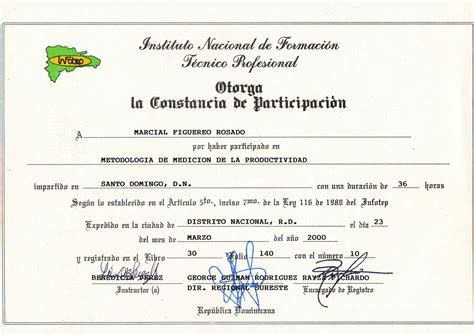La Cita Con Dios Certificados De Marcial Figuereo Rosado