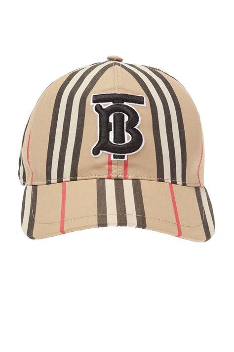Burberry Logo Embroidered Baseball Cap In Brown For Men Lyst