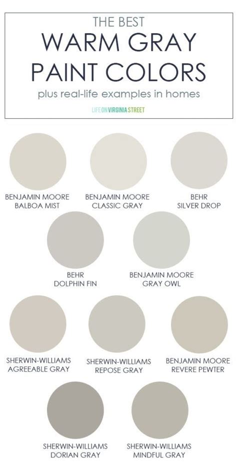 The Best Warm Gray Paint Colors Warm Grey Paint Colors Paint Colors