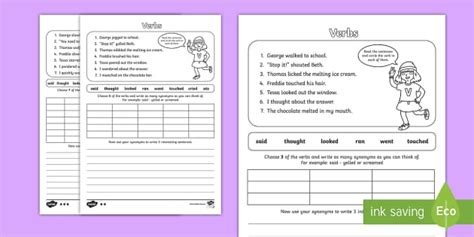Verb Differentiated Worksheets Teacher Made Twinkl