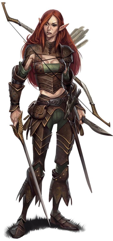 elf ranger character portraits female characters