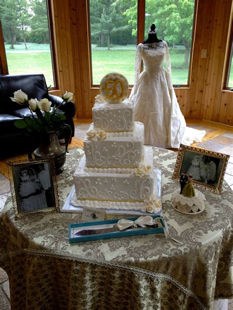 Cake table | 50th wedding anniversary, 50th wedding, Wedding anniversary