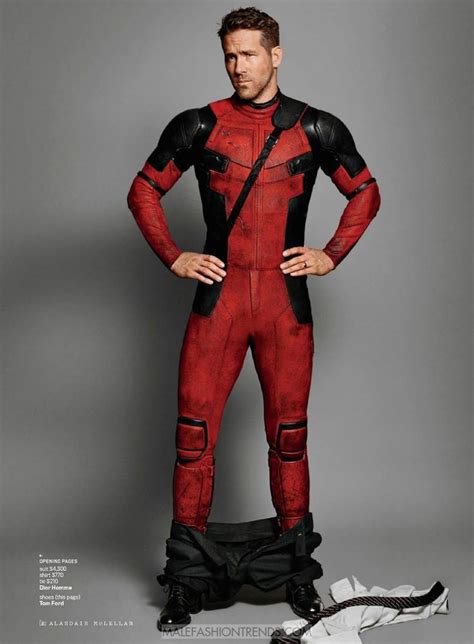 Ryan Reynolds Para Gq Usa Men Of The Year Issue Deadpool Costume