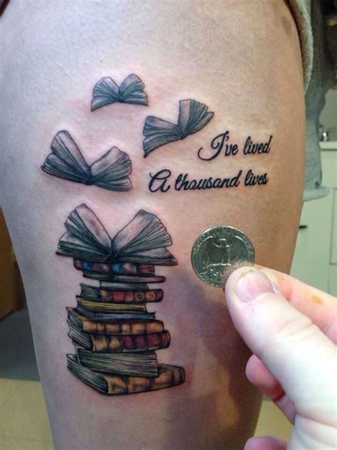 adorable tattoo designs  book lovers