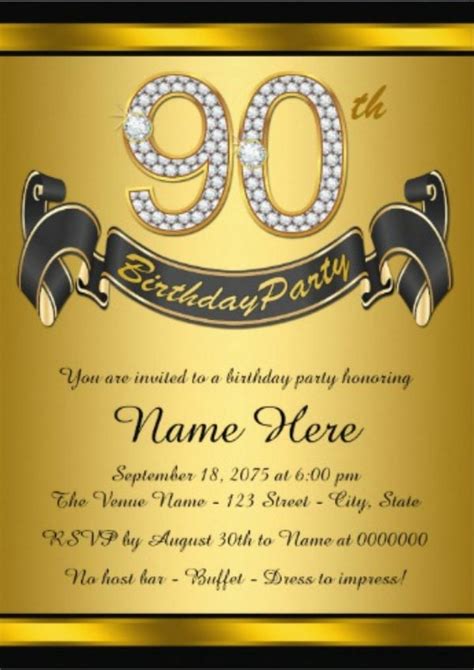 6 90th Birthday Invitations Designs And Templates Doc Psd Ai
