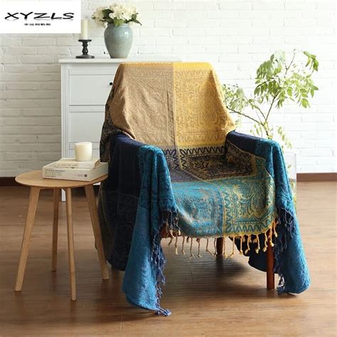 xyzls chenille blanket decorative slipcover throws on chair sofa plane geometric knitting