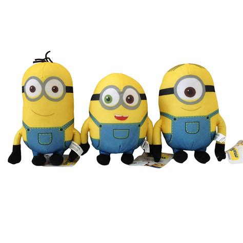 Despicable Me Minions 6 5 Plush Doll Set Stuart Dave And Tim Assorted Style May Vary Walmart