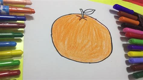 How To Draw An Orange Easy Step By Step For Kids Beginners Children