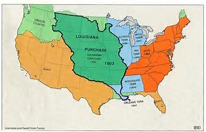 Image result for U.S. purchased the Louisiana Territory from France for $15 million.
