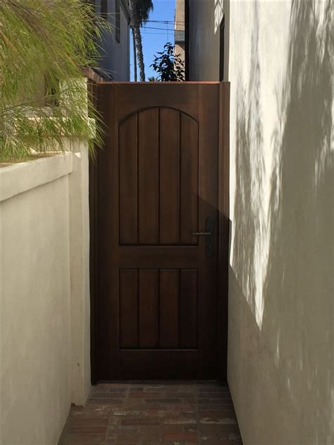 Custom Wood Gate With Arch In Square Styling By Garden Passages Wood