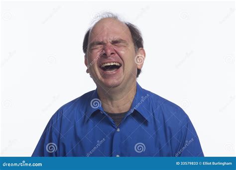 Older Man Laughing Hysterically Horizontal Stock Image Image Of