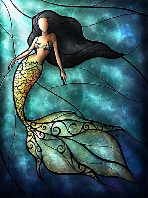 Glass Painting Ideas For Beginners Mermaid Art Mermaid Artwork