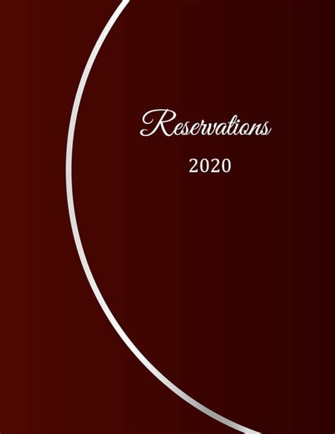 Reservations 2020 Reservation Book For Restaurants Bistros And
