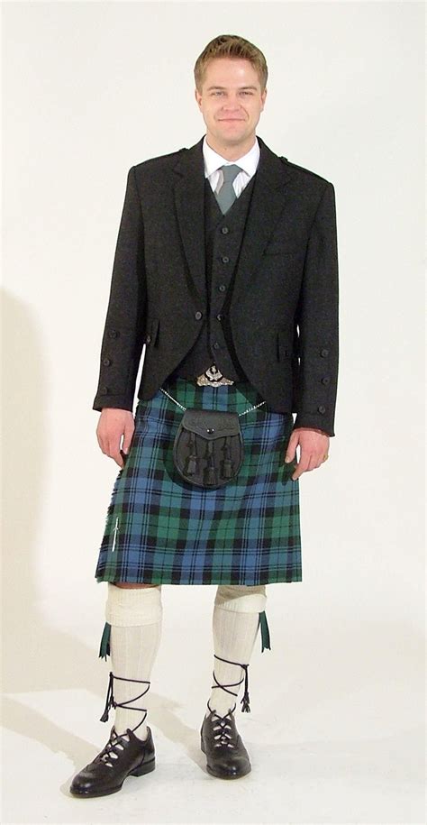 The Balmoral Kilt Traditional 8 Yard Kilt With Flashes Worn With A