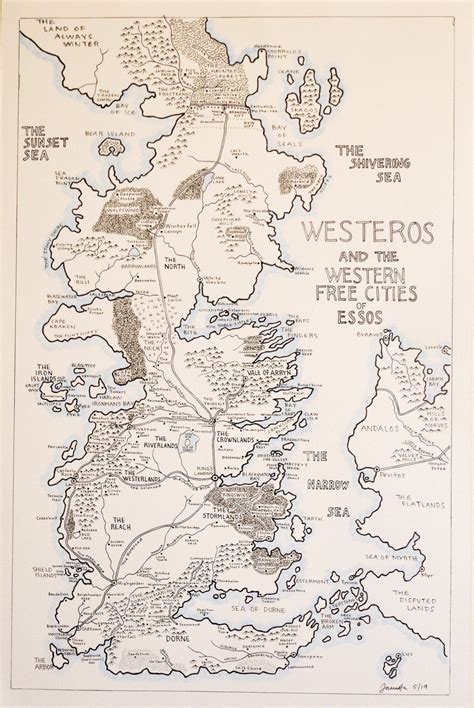 Westeros And The Western Free Cities Of Essos — Mapping Memories
