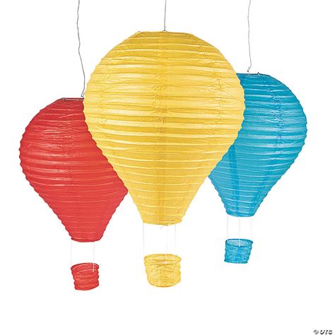 Hot Air Balloon Hanging Paper Lantern Set Oriental Trading