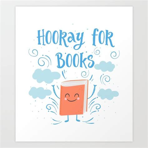 A Book With The Words Hooray For Books Written On It And An Image Of A