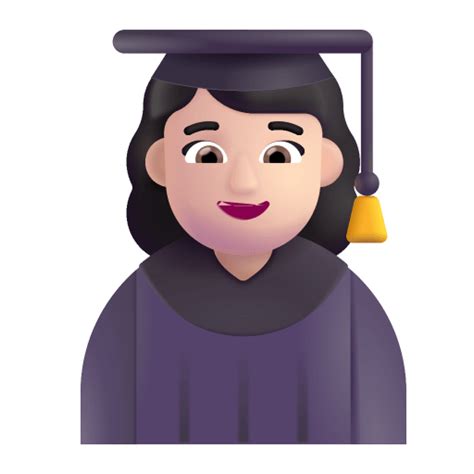 Woman Student 3d Light Icon Fluentui Emoji 3d Iconpack Microsoft