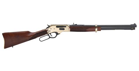 Henry Side Gate Lever Action Rifle With Walnut Stock Black