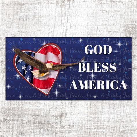 God Bless American Flag License Plate Png For Sublimation Etsy