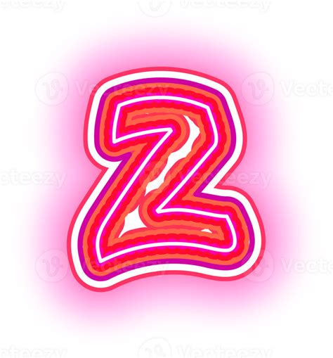Pink Neon Letters Z Logo 33559568 Png