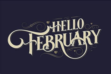 Free Vector Hand Drawn Hello February Lettering