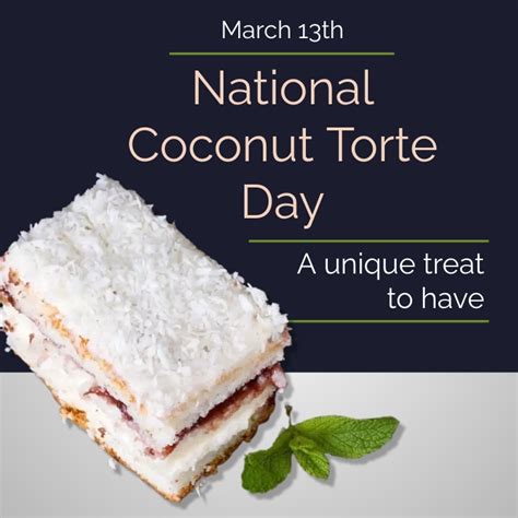 Copy Of National Coconut Torte Day Postermywall