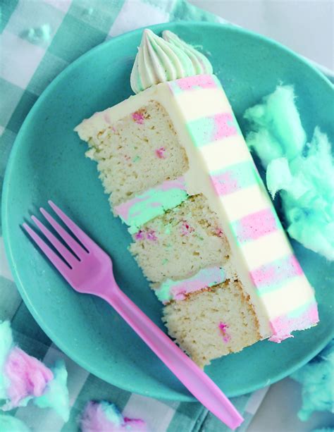 Funfetti Cotton Candy Cake With Striped Cotton Candy Buttercream Recipes