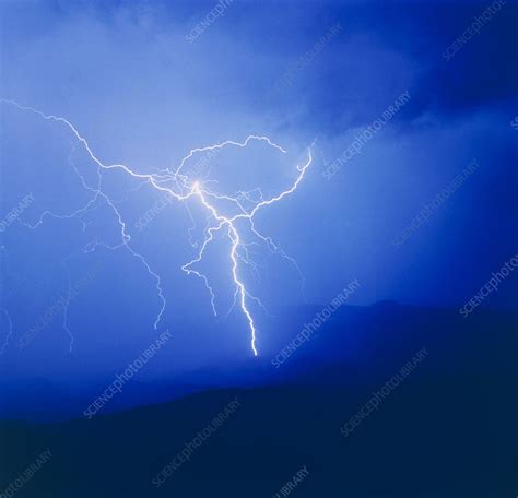 Lightning Storm Over Rincon Mountains Stock Image E1450268
