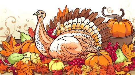 Thanksgiving Turkey Cartoon Background The Best Of Wallpapers Free