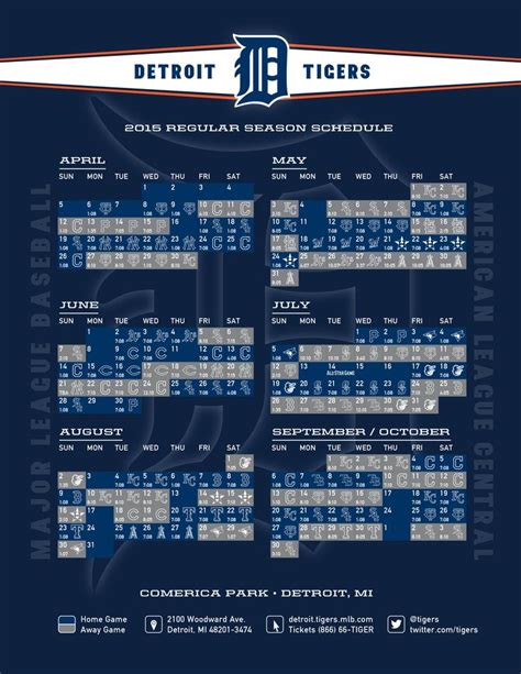 2015 Detroit Tigers Schedule Graphic Design Resume Detroit Detroit