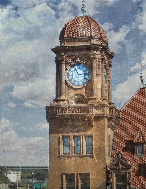 Train Station Clock Tower Photograph By Judy Hall Folde Fine Art America