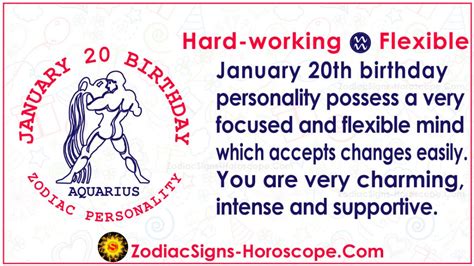 January 20 Zodiac Complete Birthday Personality And Horoscope Zsh
