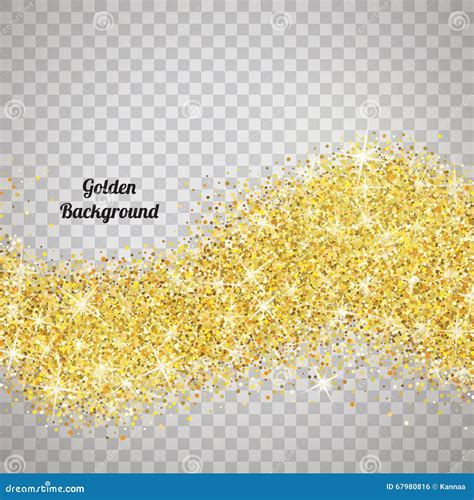 Gold Glitter Texture With Sparkles Stock Vector Illustration Of