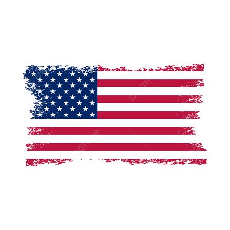 American Vintage Flag In Brush Stroke American Vintage Flag American