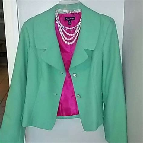 Gorgeous Mint Green Blazer With Hot Pink Lining Mint Green Blazer