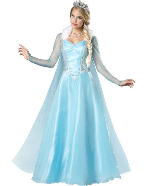 Light Blue Snowflake Snow Princess Ice Queen Adult Womens Costume