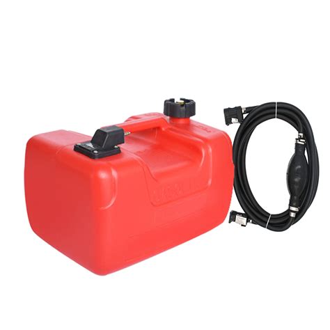 Kcret Portable Boat Fuel Tank With Hose Connector For Marine Outboard