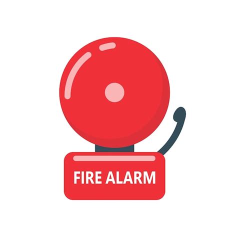 Premium Vector Red Fire Alarm Bell Icon An Electric Bell Sounds To Alert You In The Event Of A