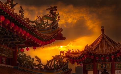 Chinese Temple 4k Wallpaper
